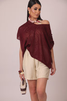Maglia Scollo V Marta bordeaux|Colore:Bordeaux