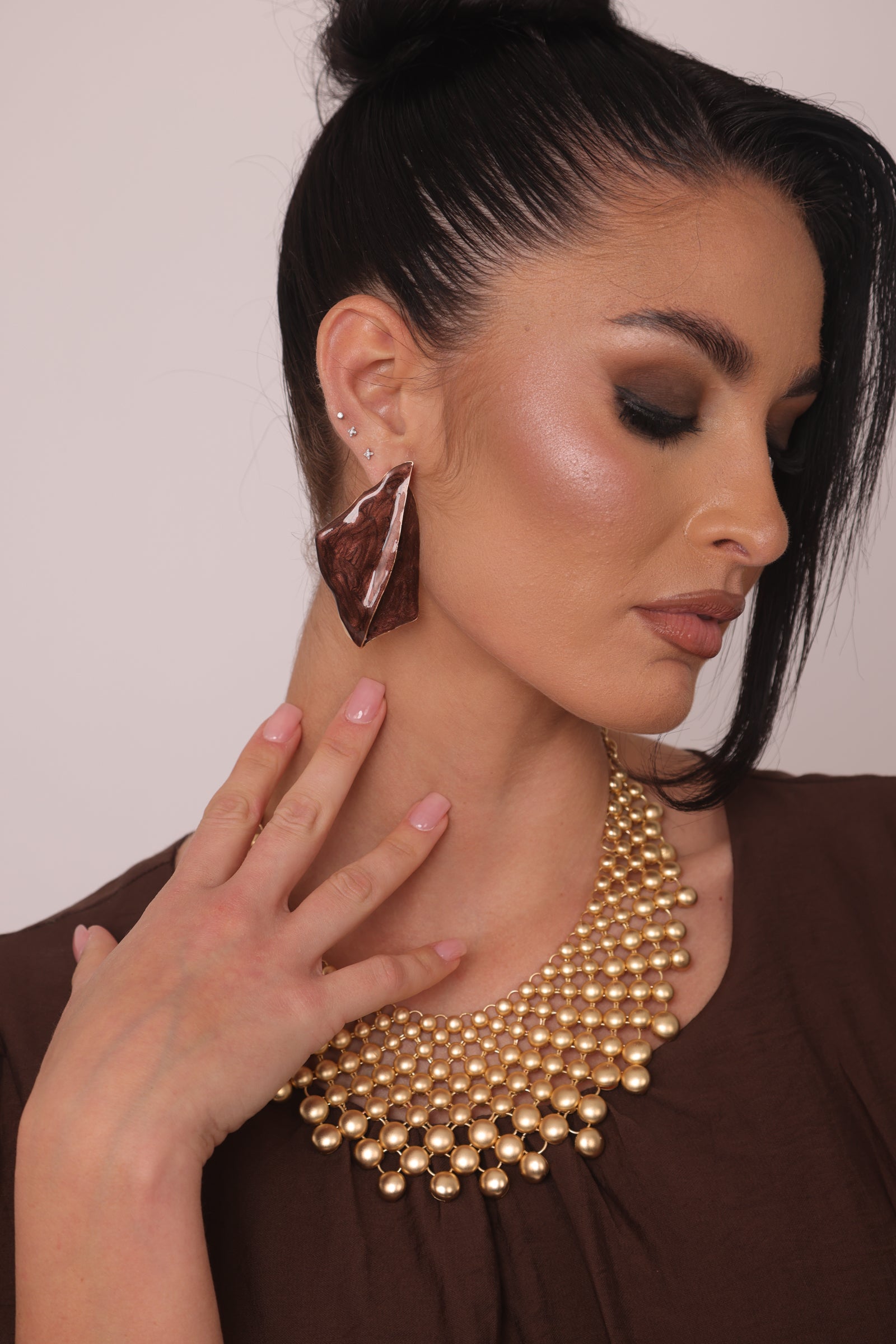 Orecchini Conchiglia marrone|Colore:Marrone