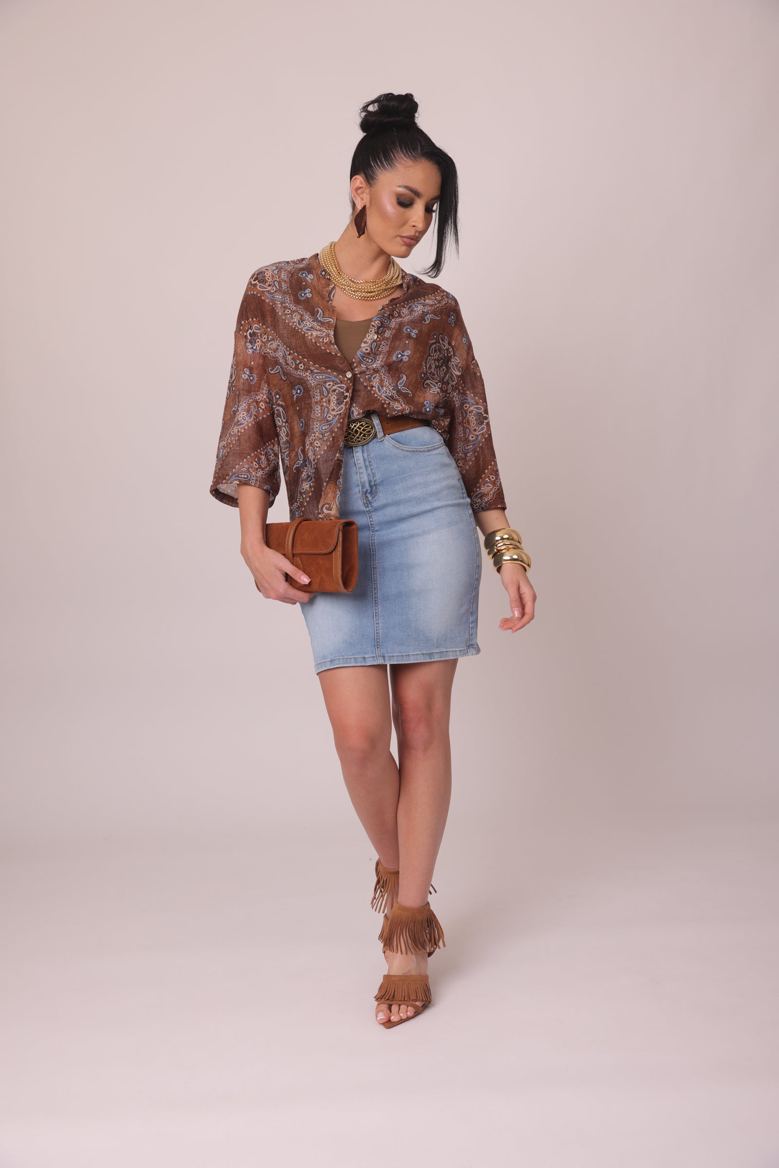 Gonna Grace denim chiaro|Colore:Denim chiaro
