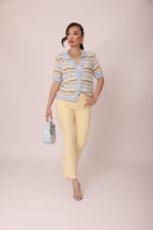 Pantalone Zampetta Sfrangiato giallo|Colore:Giallo