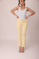 Pantalone Zampetta Sfrangiato giallo|Colore:Giallo