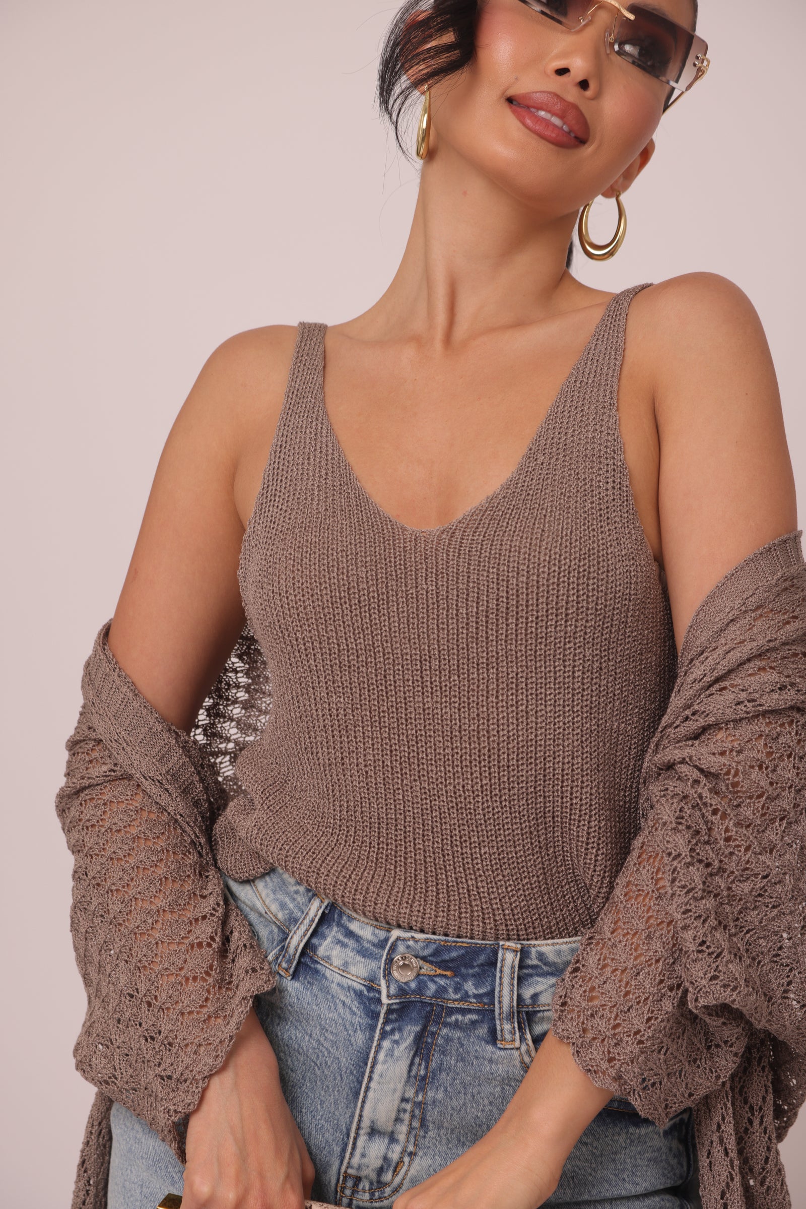 Top Perla fango|Colore:Fango