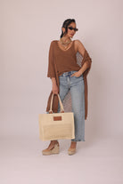 Cardigan Perla tabacco|Colore:Tabacco