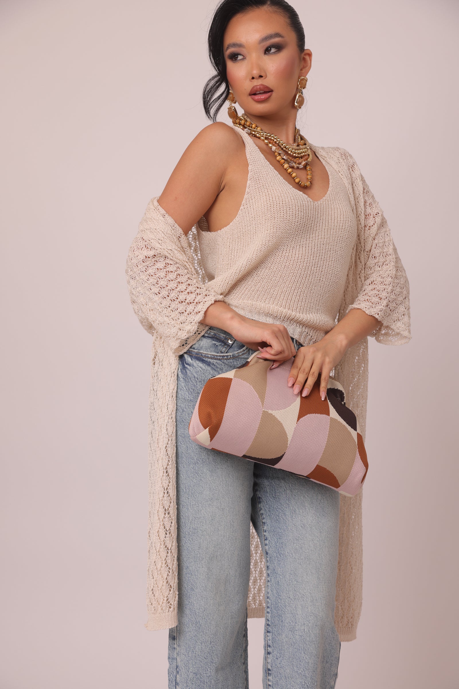Cardigan Perla gesso|Colore:Gesso