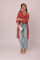Cardigan Perla corallo|Colore:Corallo