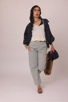 Pantalone Righe blu|Colore:Blu