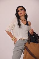 Maglia Cindy gesso|Colore:Gesso
