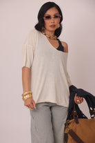 Maglia Cindy gesso|Colore:Gesso