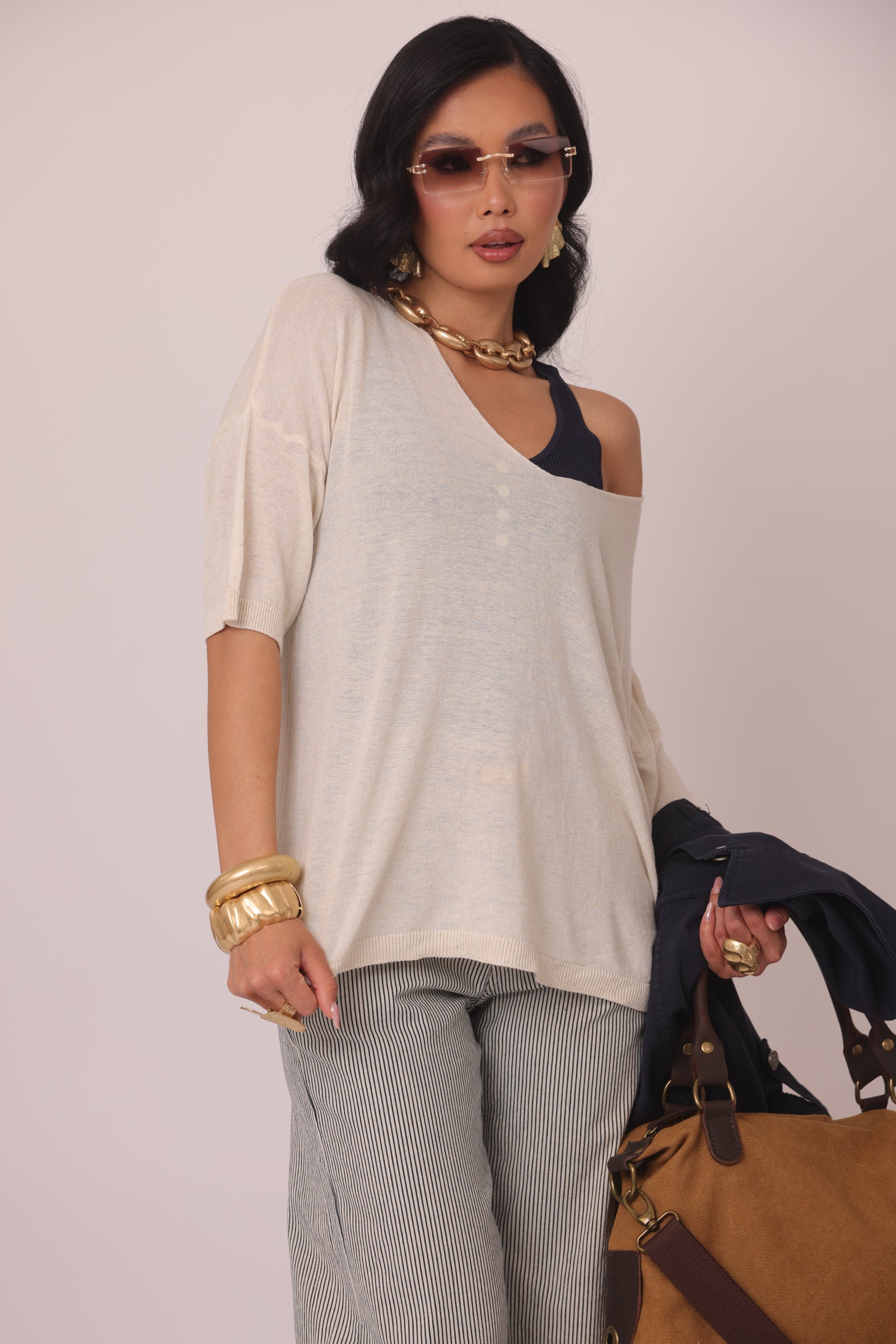 Maglia Cindy gesso|Colore:Gesso
