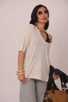 Maglia Cindy gesso|Colore:Gesso