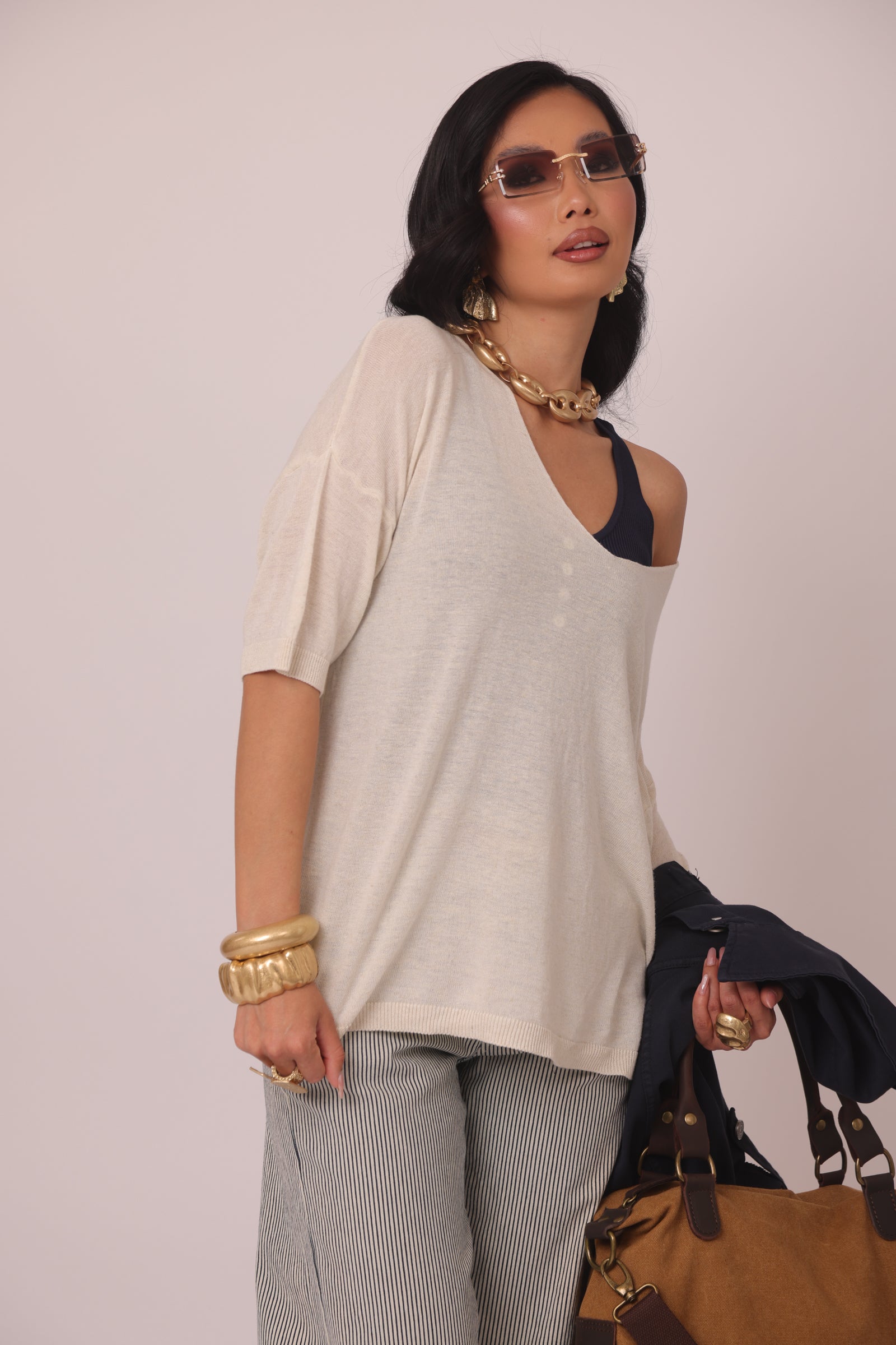 Maglia Cindy gesso|Colore:Gesso