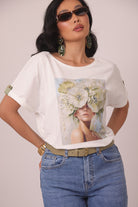 T-Shirt Flower Over verde|Colore:Verde