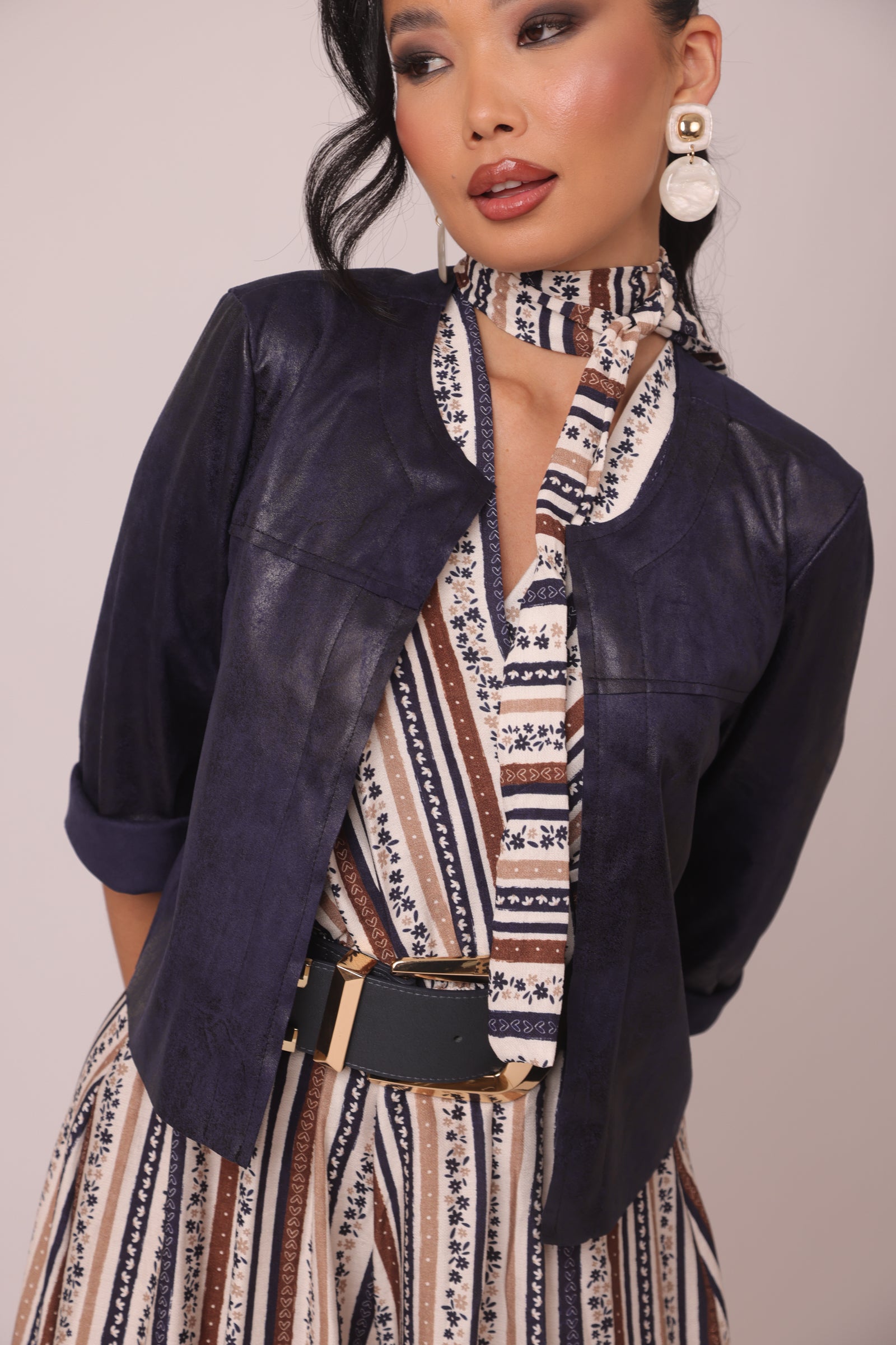 bolerino Corto Nabuk Blu|Colore:Blu
