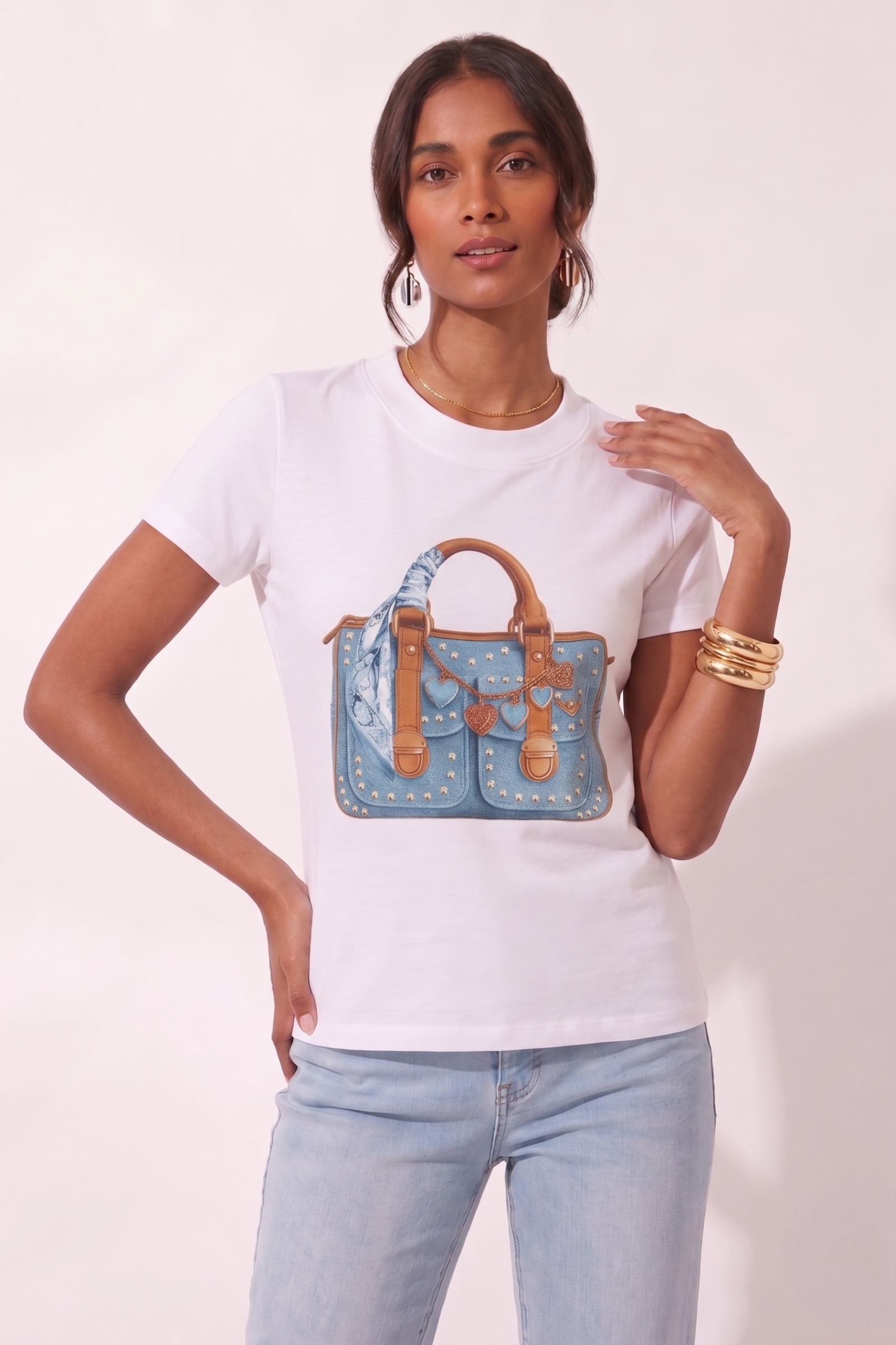 T-Shirt Bag Denim chiaro|Colore:Denim chiaro