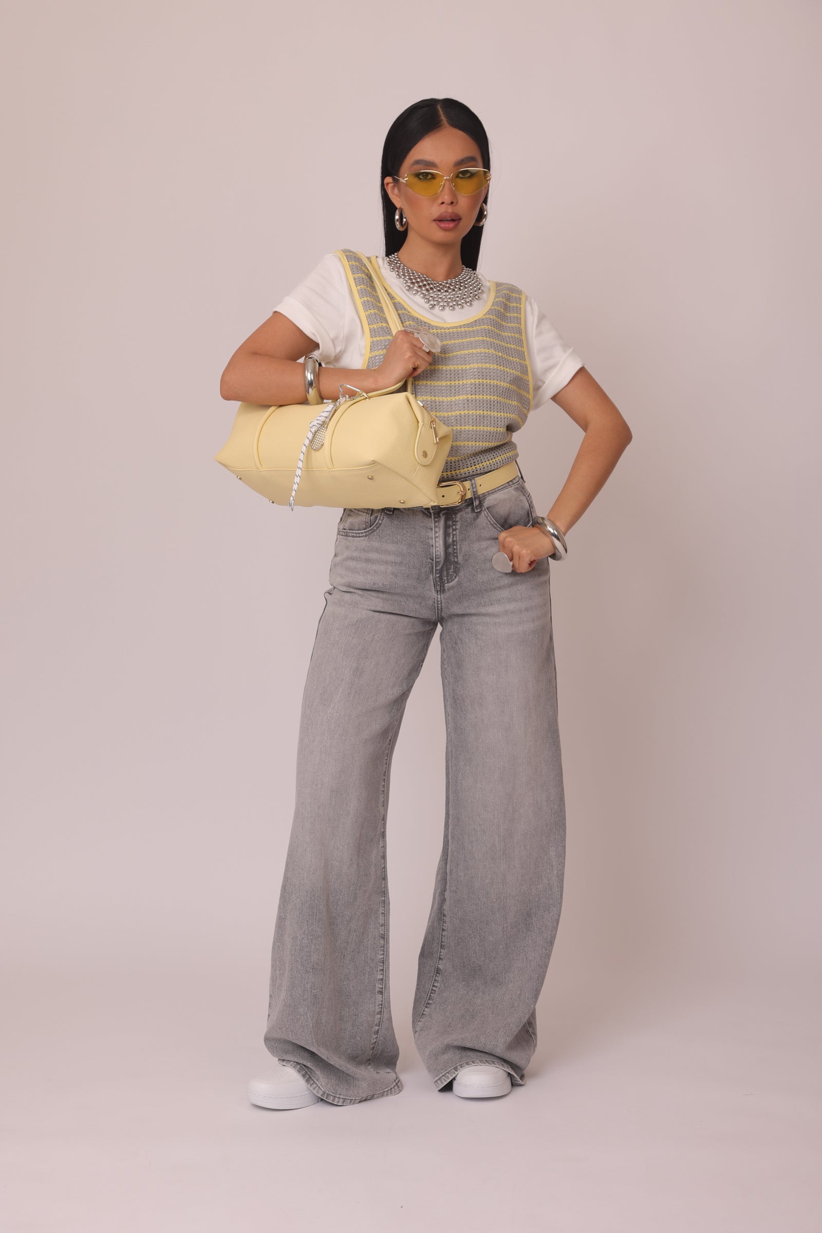 Jeans Perla grigio|Colore:Grigio