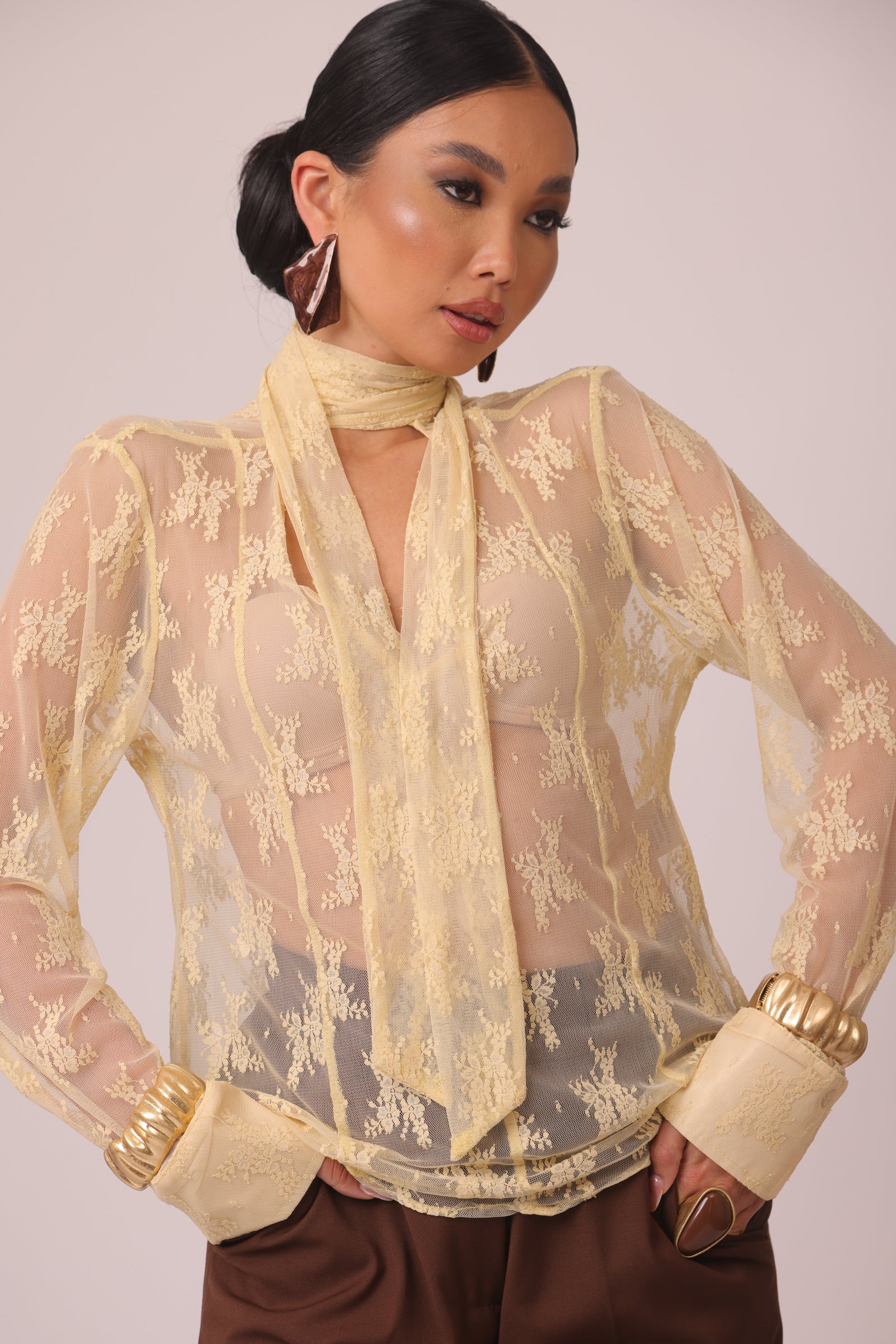 Blusa Chic giallo|Colore:Giallo