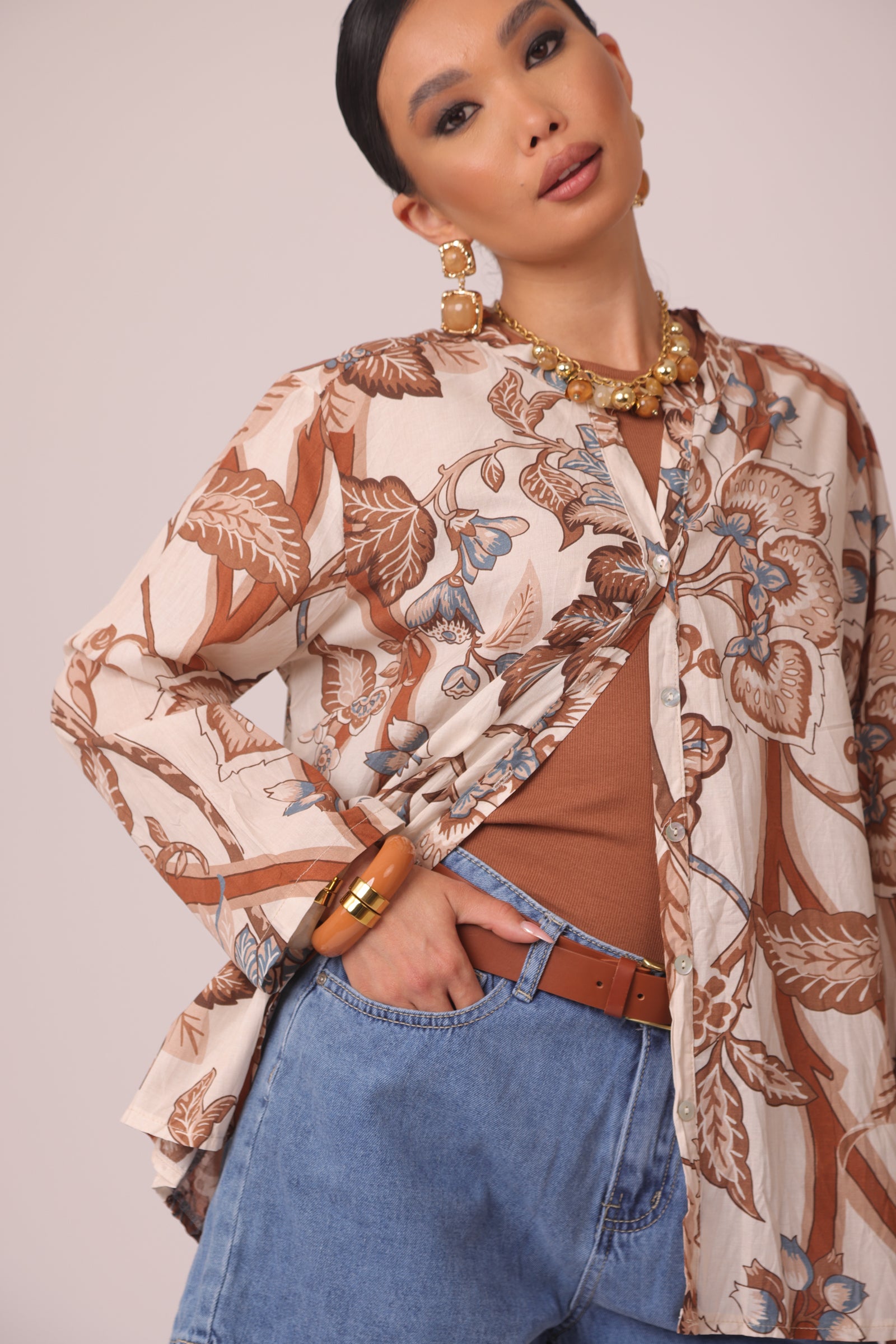 Camicia Lotus panna|Colore:Panna