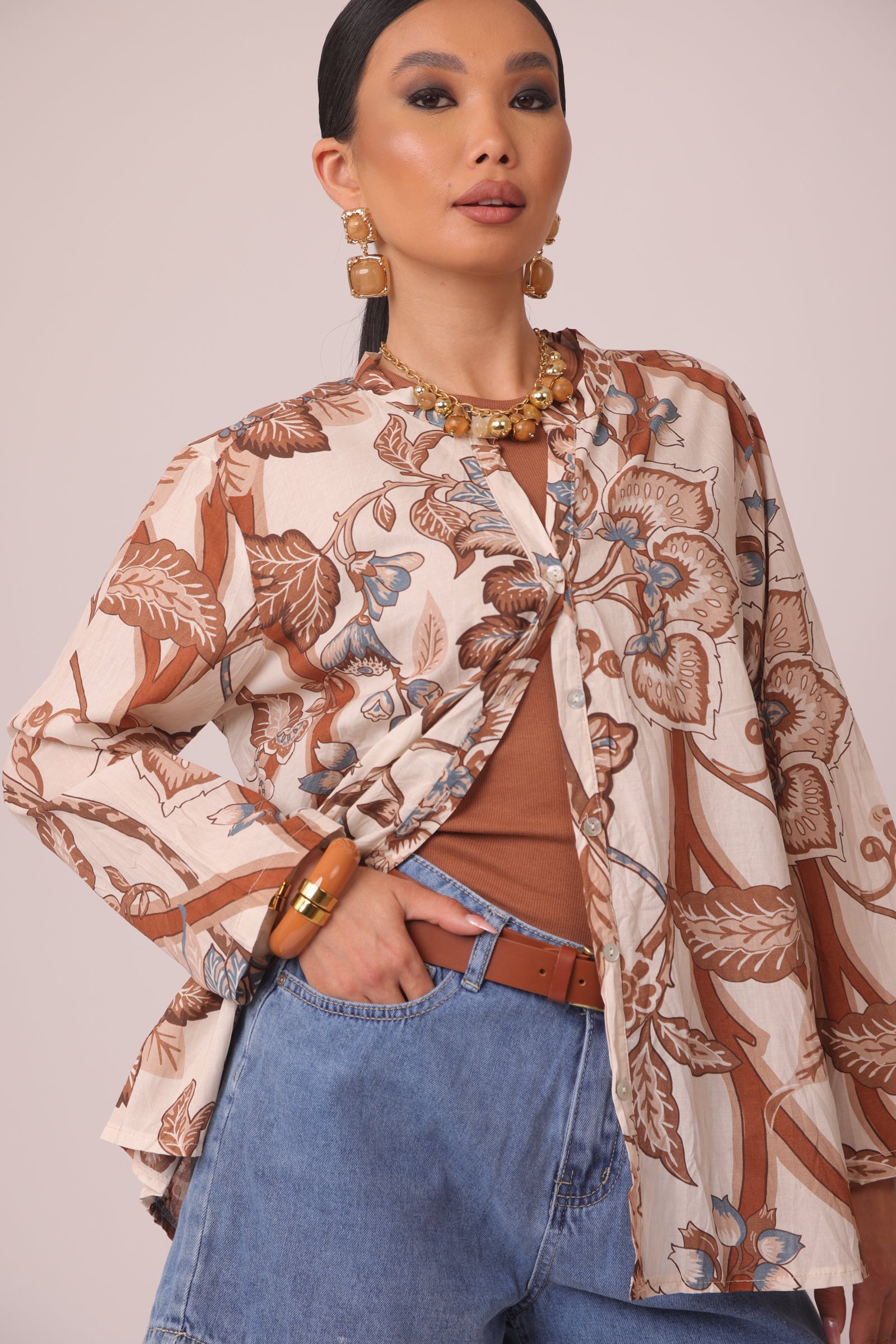 Camicia Lotus panna|Colore:Panna