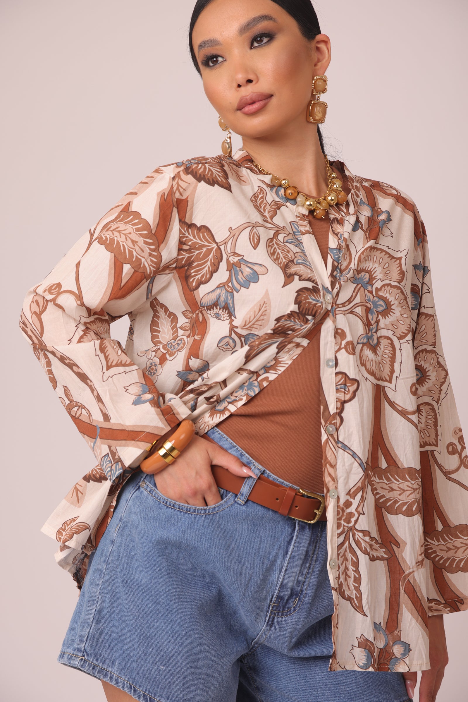 Camicia Lotus panna|Colore:Panna