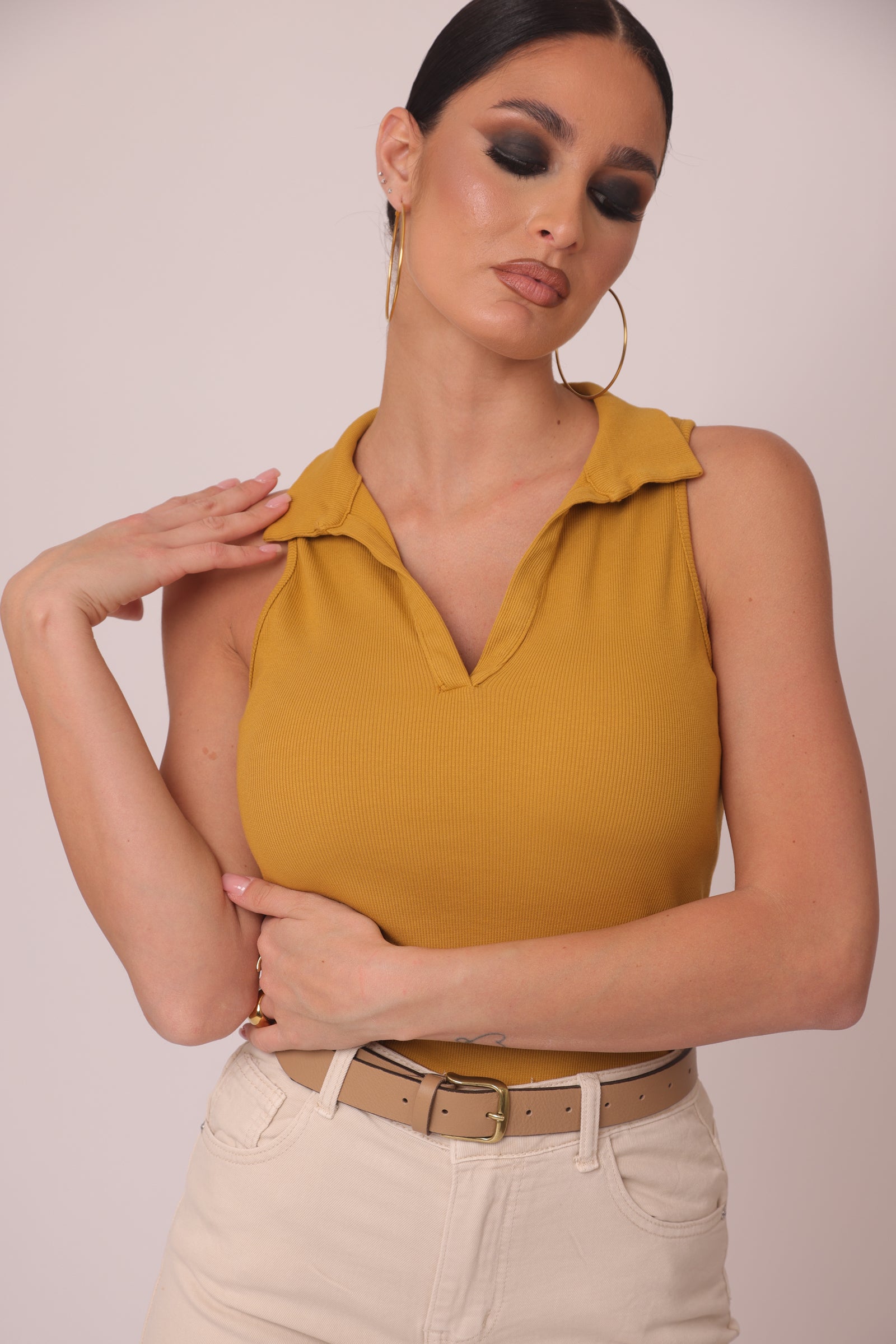 Canotta Sally ocra|Colore:Ocra