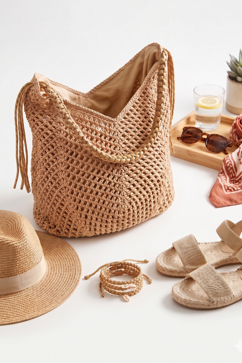 Borsa Ibiza cammello|Colore:Cammello