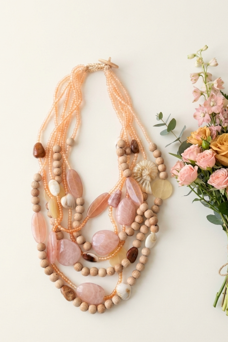 Collna Conchiglie rosa chiaro|Colore:Rosa chiaro