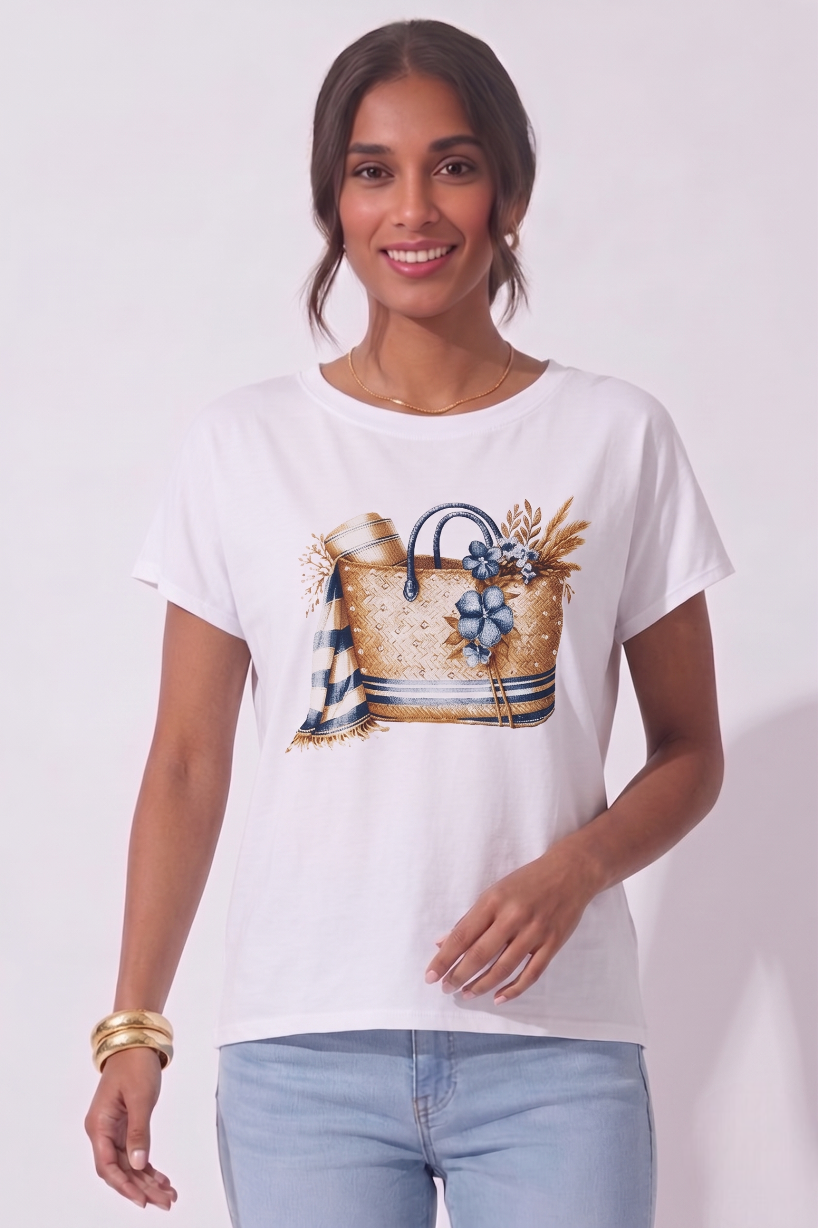 T-Shirt Over Sea Bag blu|Colore:Blu