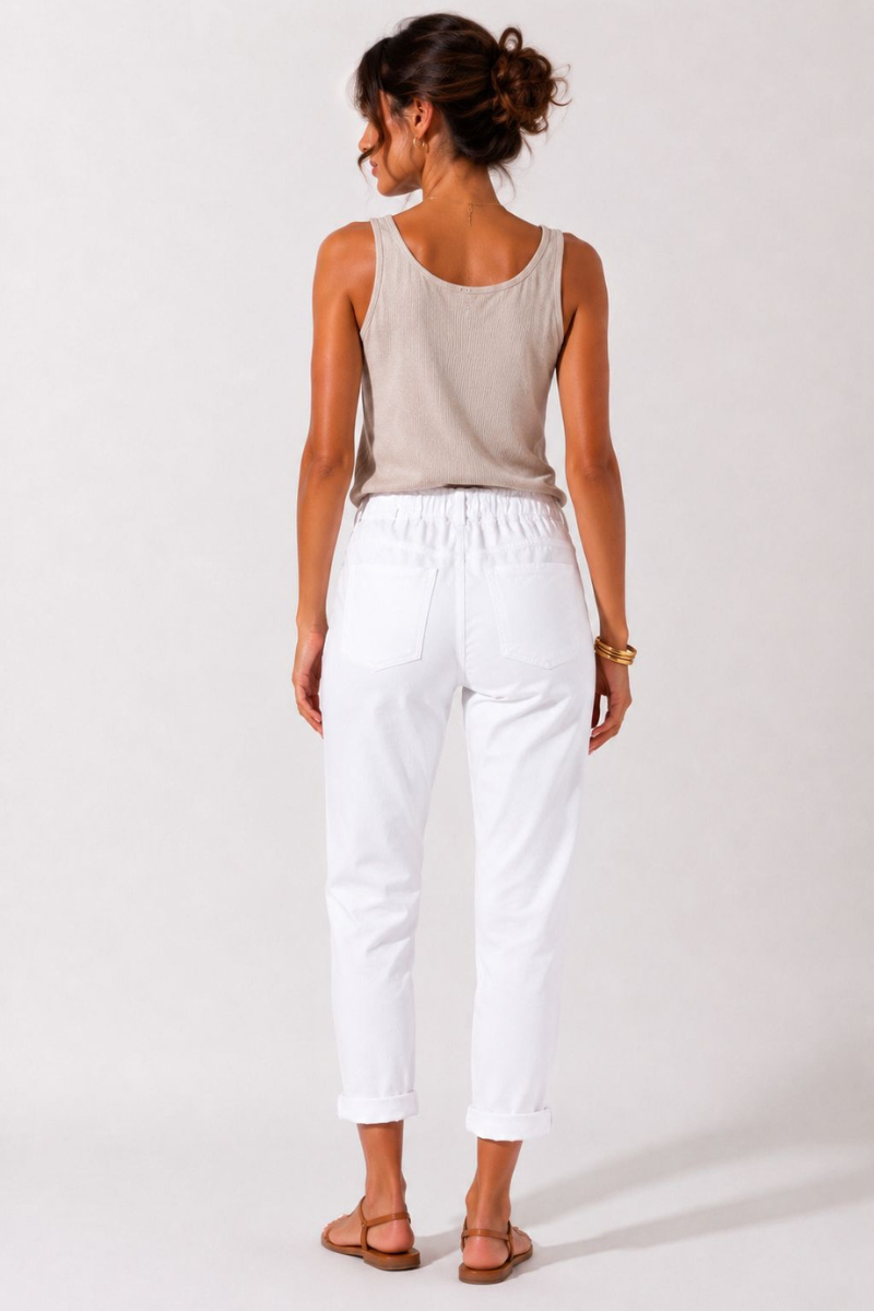 Pantalone Laccetto Bianco|Colore:Bianco
