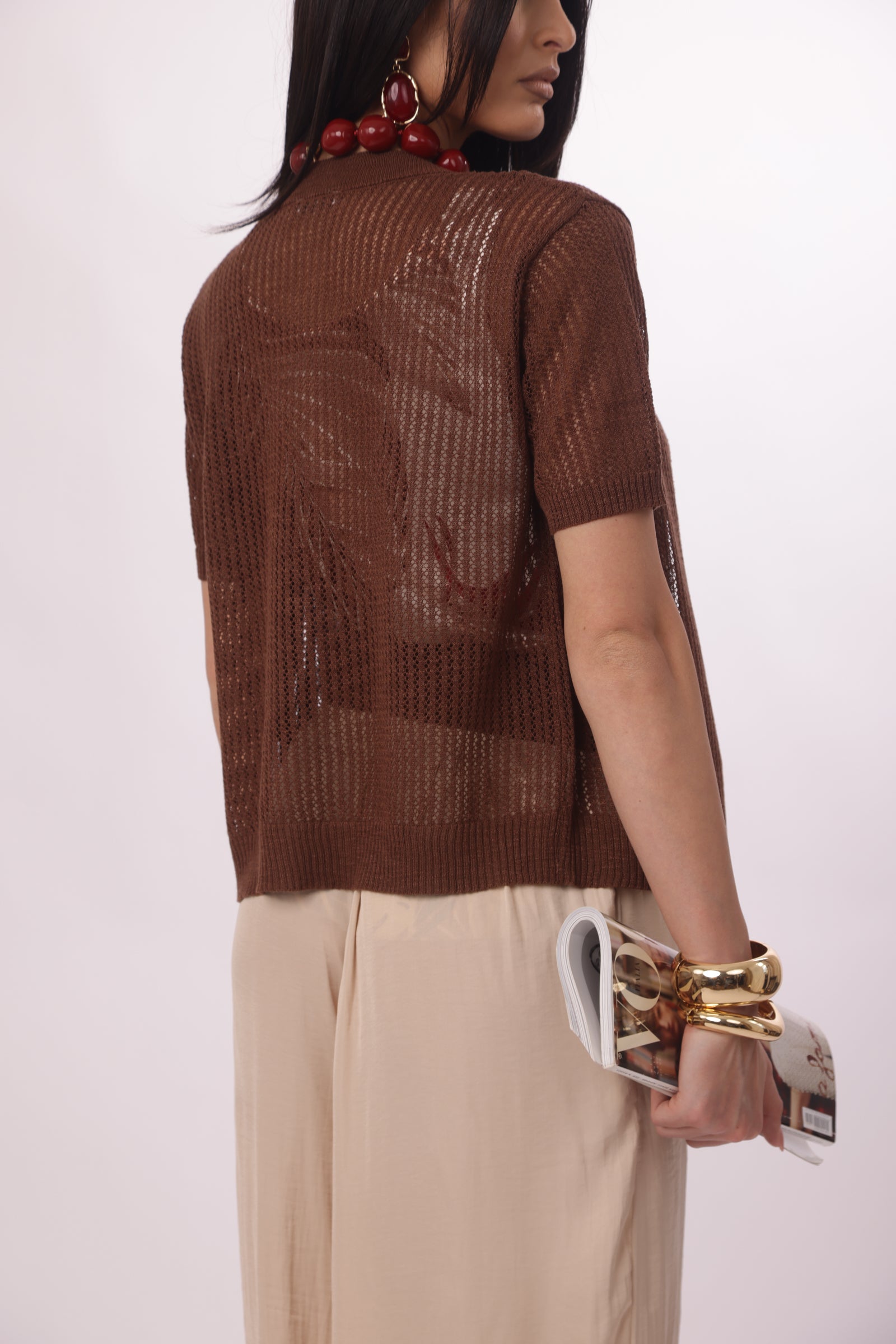 Cardigan Lea cacao|Colore:Cacao