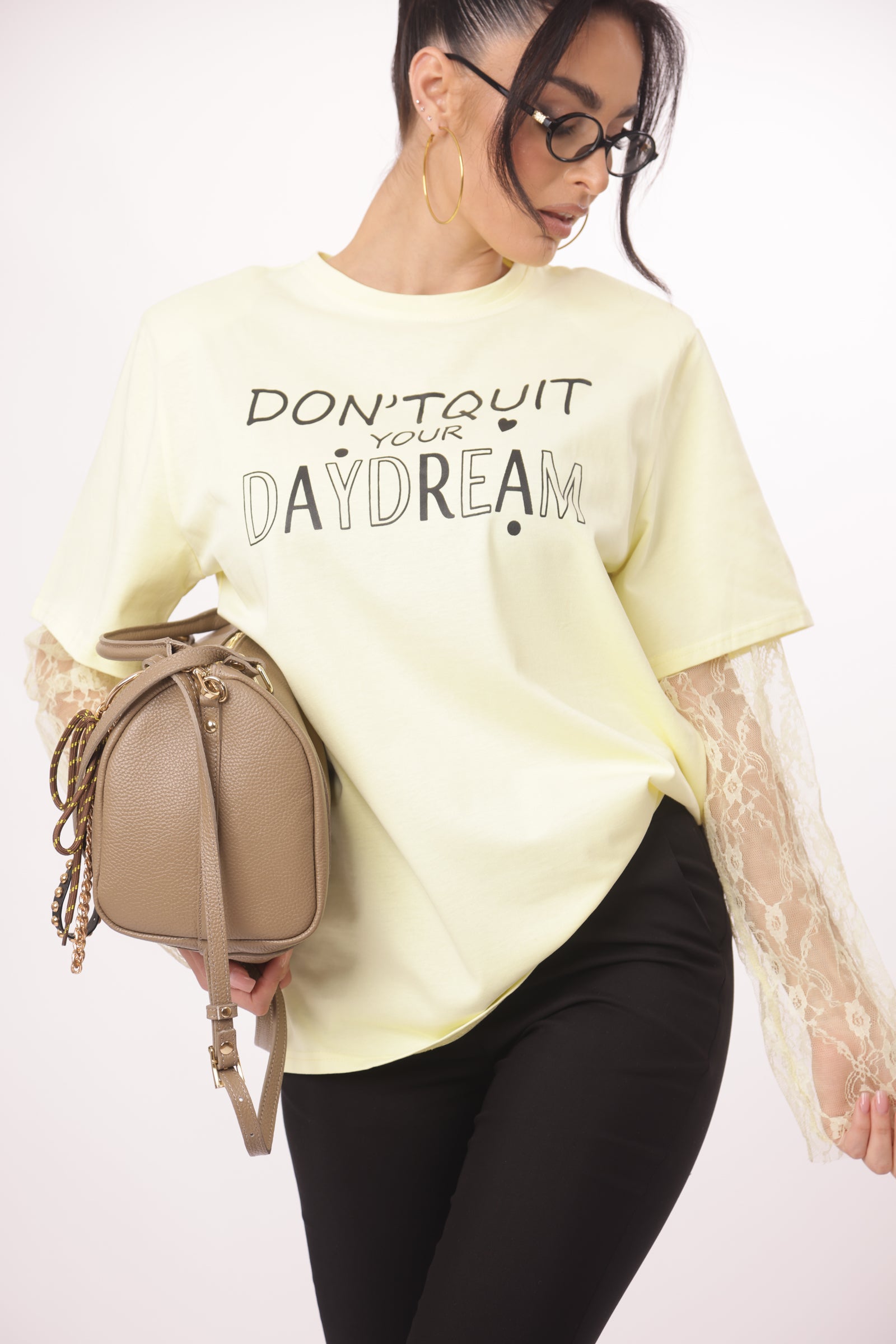 T-Shirt Dream giallo|Colore:Giallo