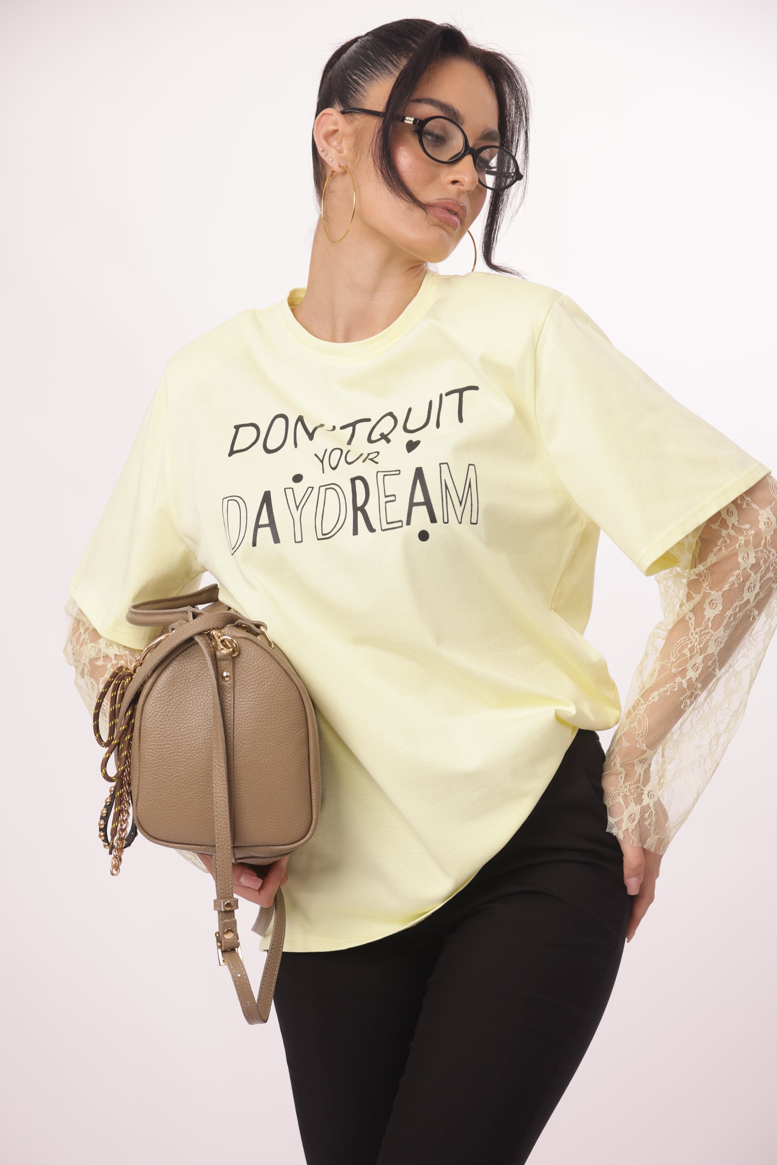 T-Shirt Dream giallo|Colore:Giallo