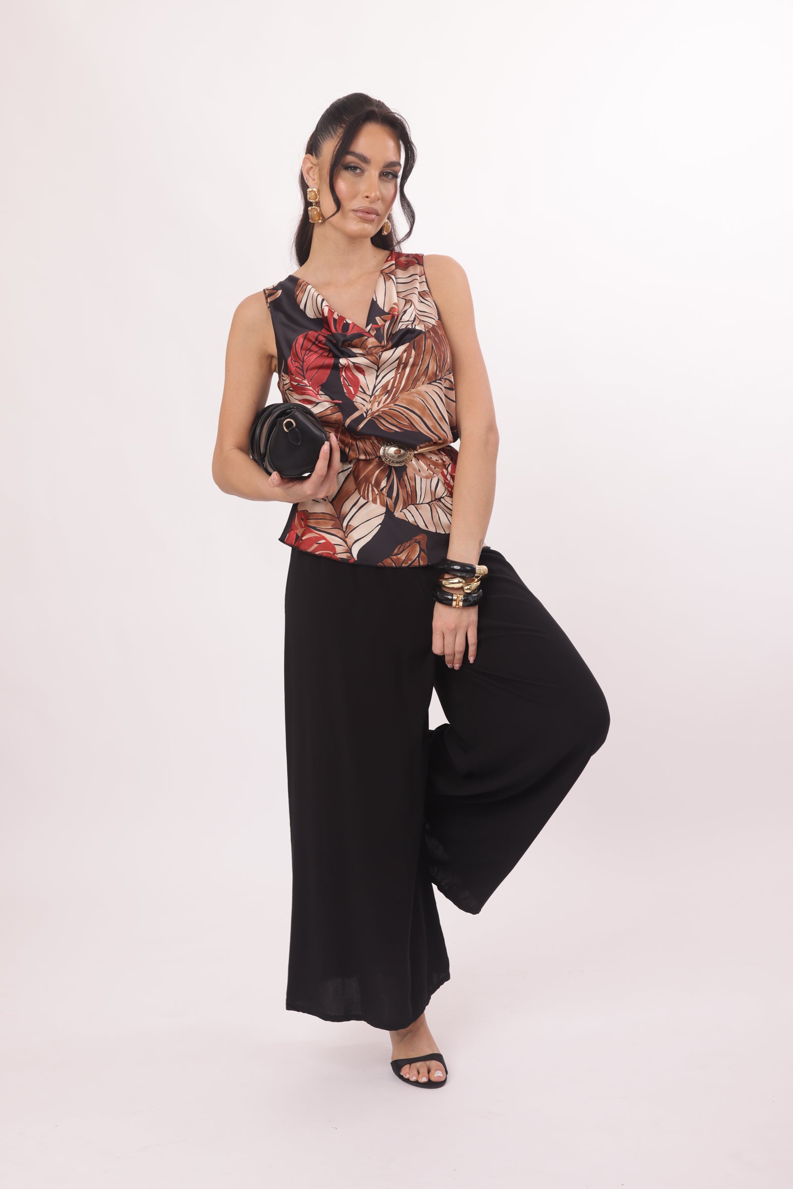Pantagonna Con Elastico Nero|Colore:Nero