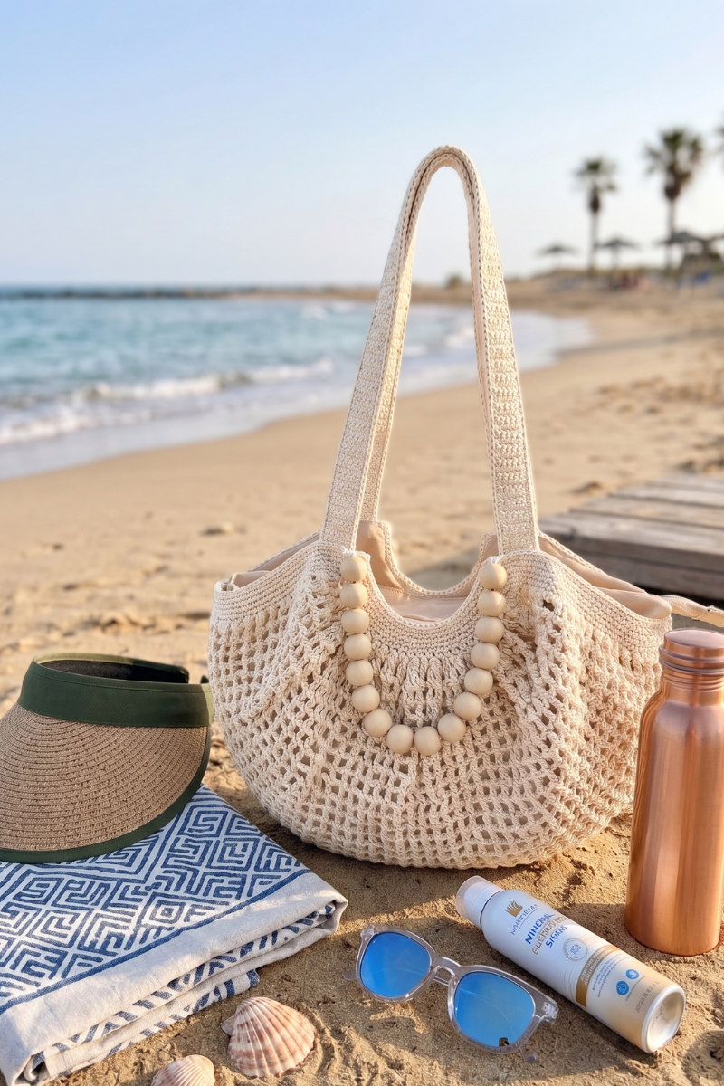 Borsa Rafia Julie panna|Colore:Panna