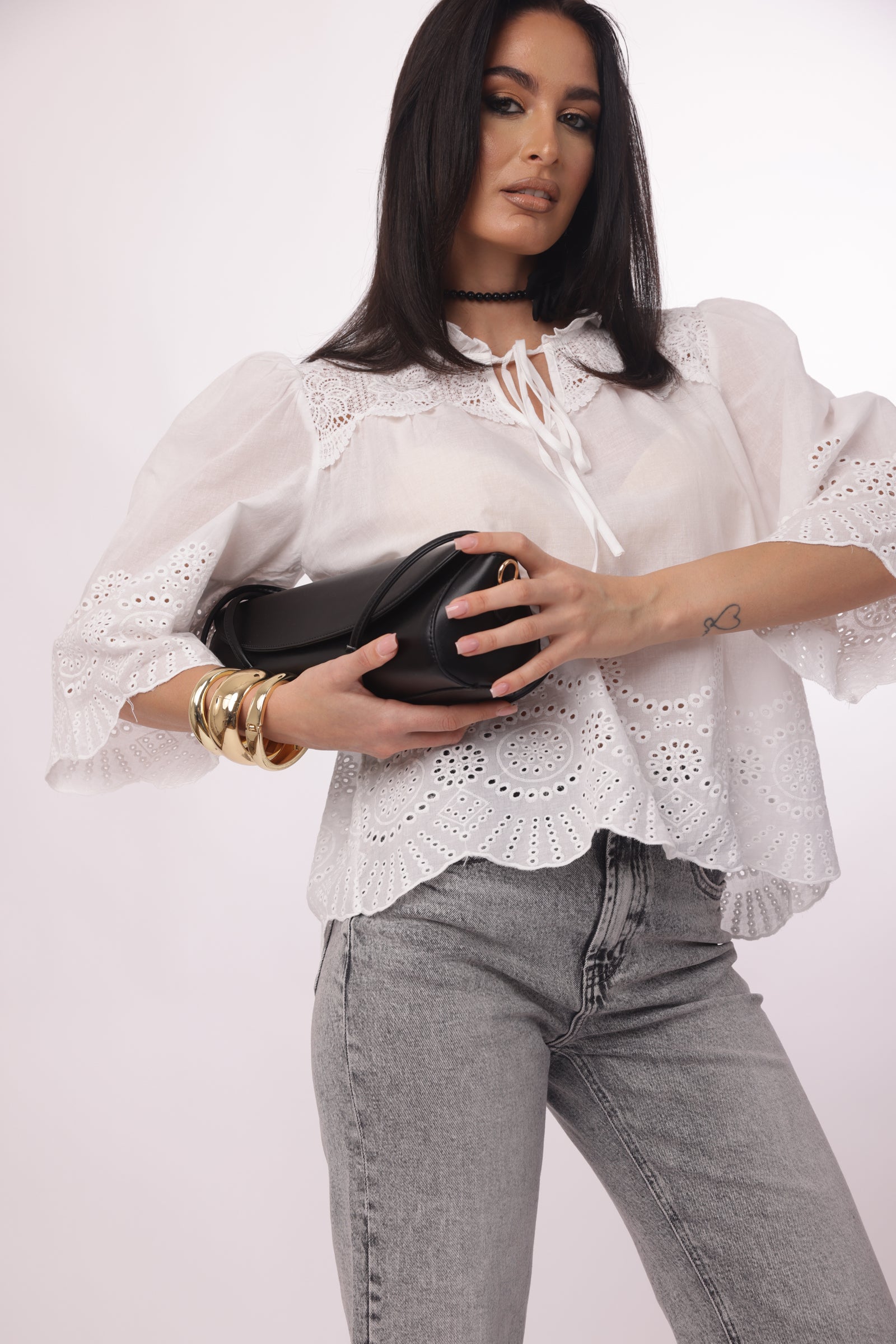 Blusa Bonton bianco|Colore:Bianco
