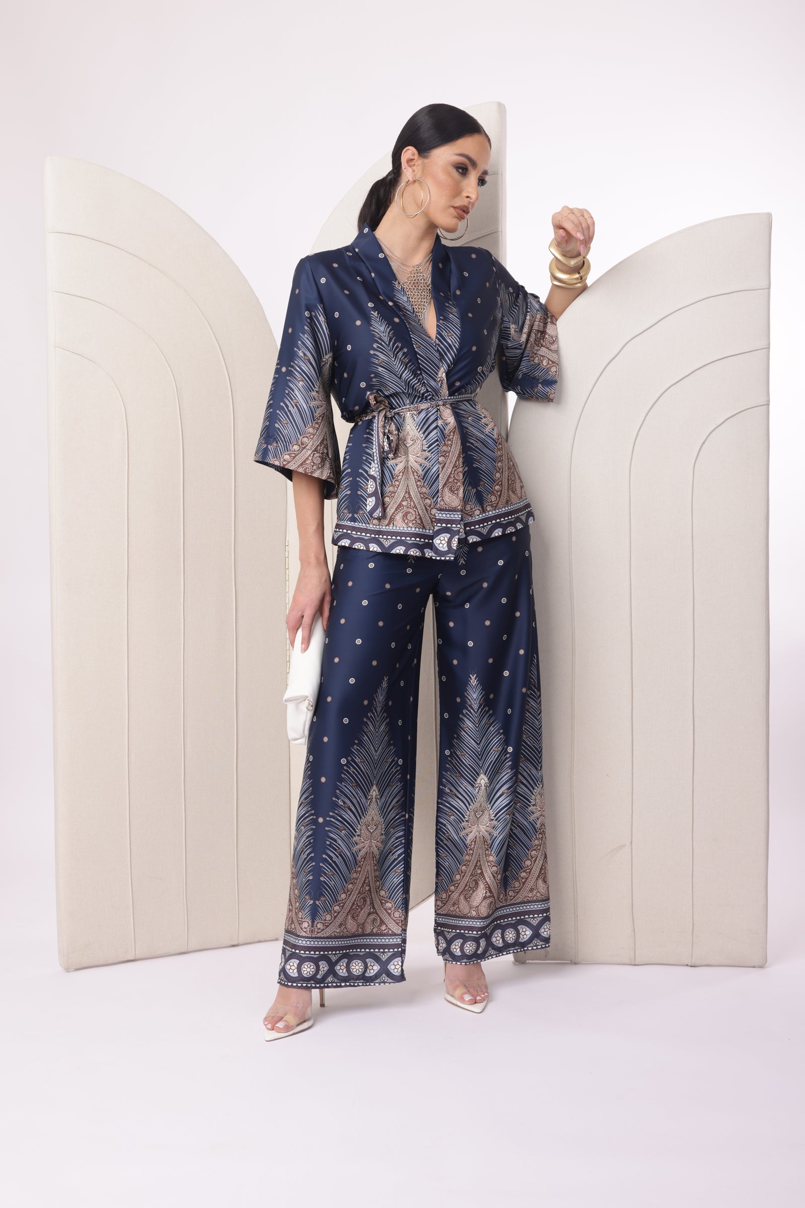 Coordinato Kimono blu|Colore:Blu