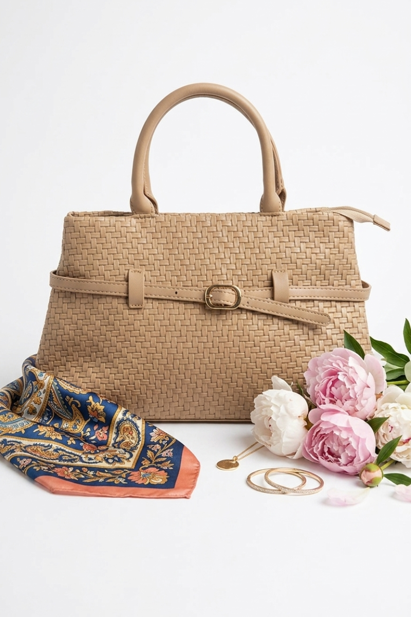 Borsa Ginger Intrecciata beige|Colore:Beige