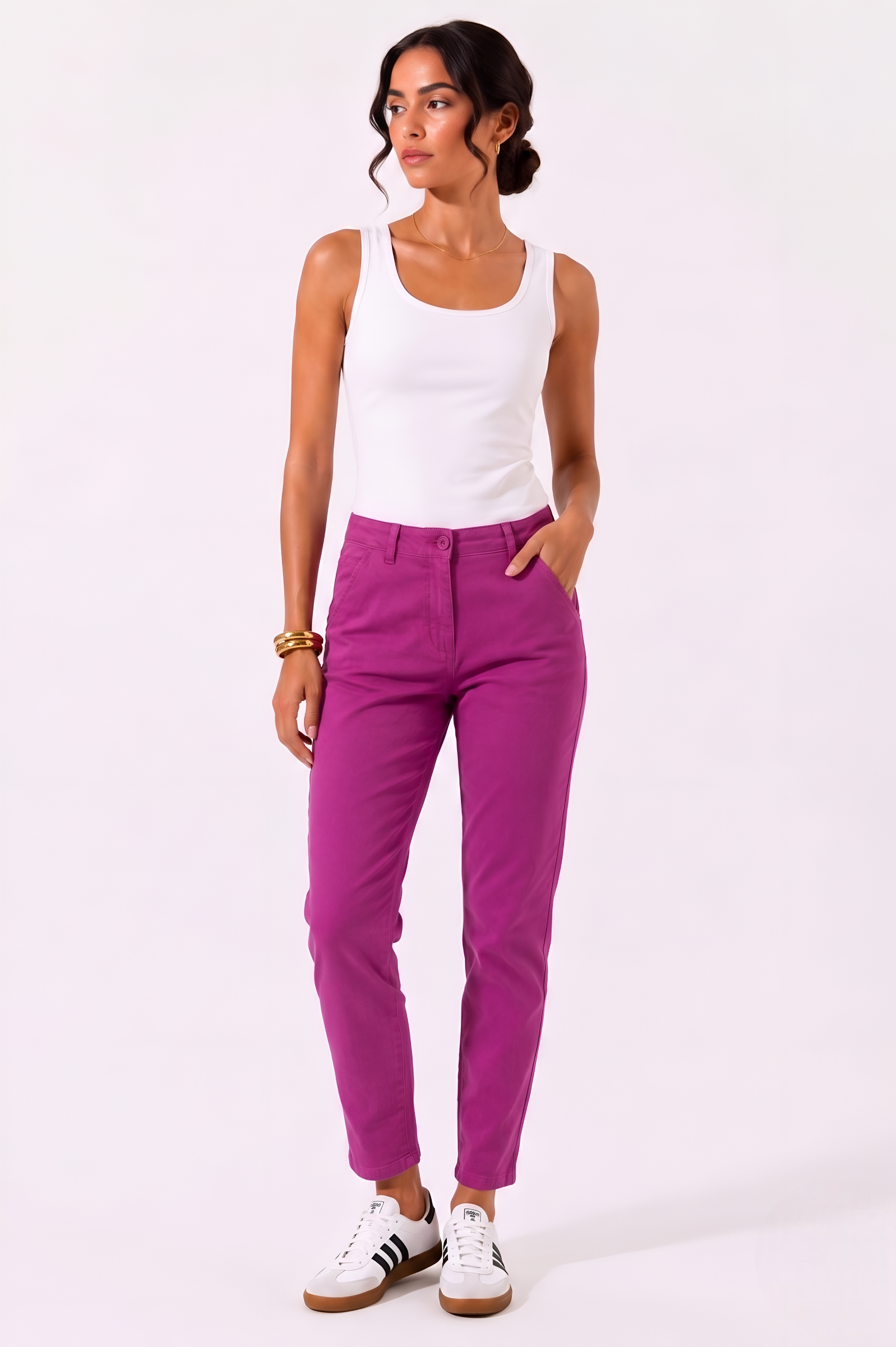 Pantalone Tasca Filo magenta|Colore:Magenta