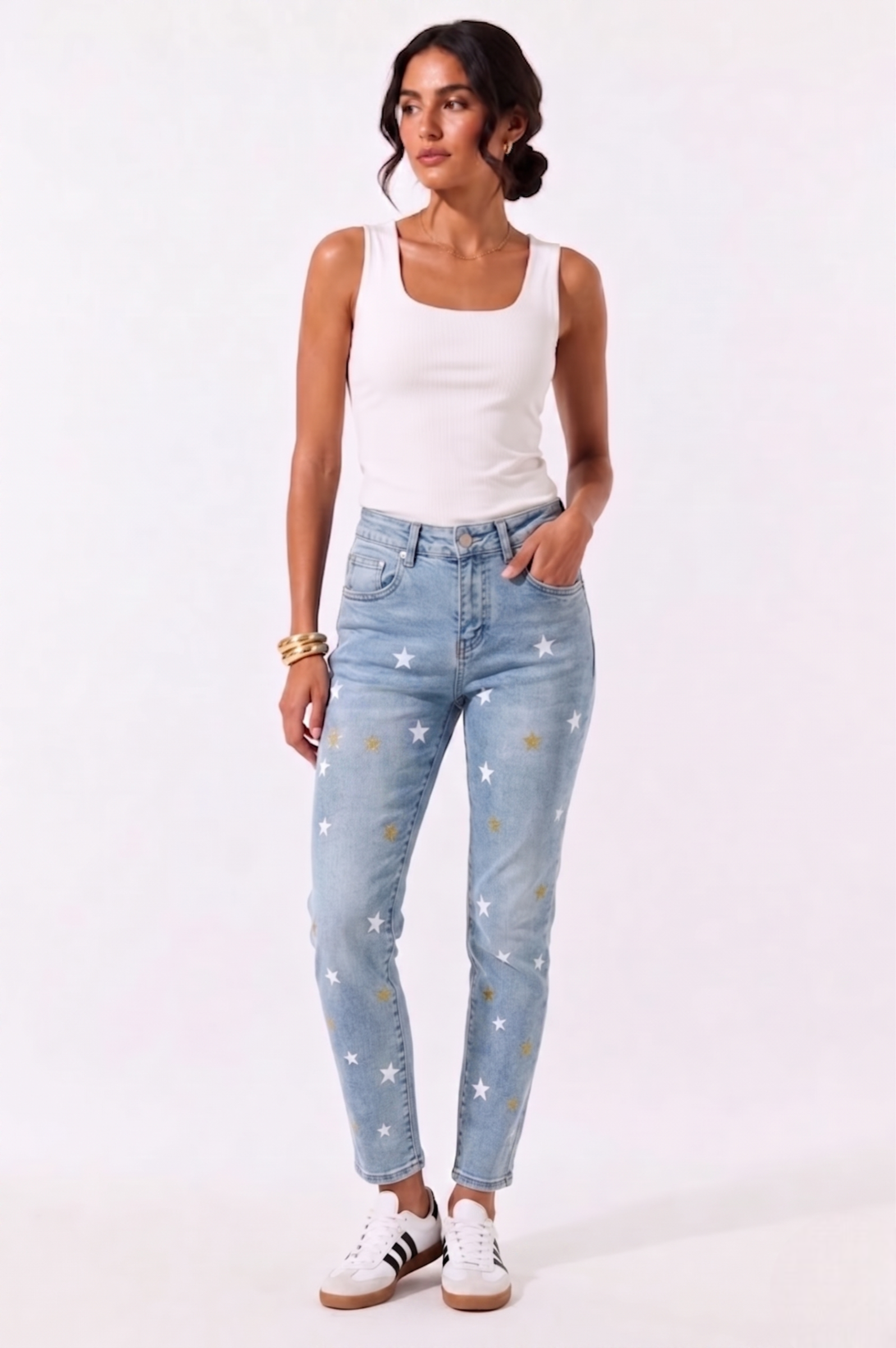 Jeans Stella denim chiaro|Colore:Denim chiaro