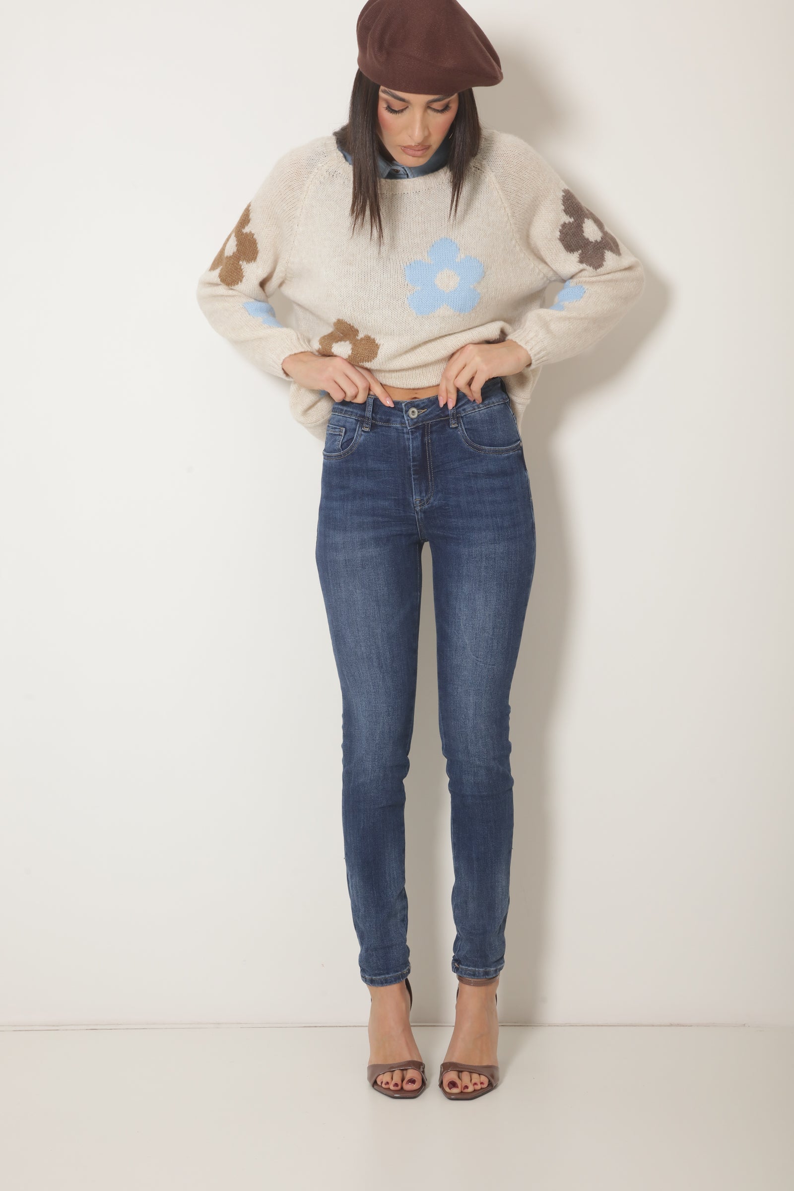Skinny Push Up denim|Colore:Denim