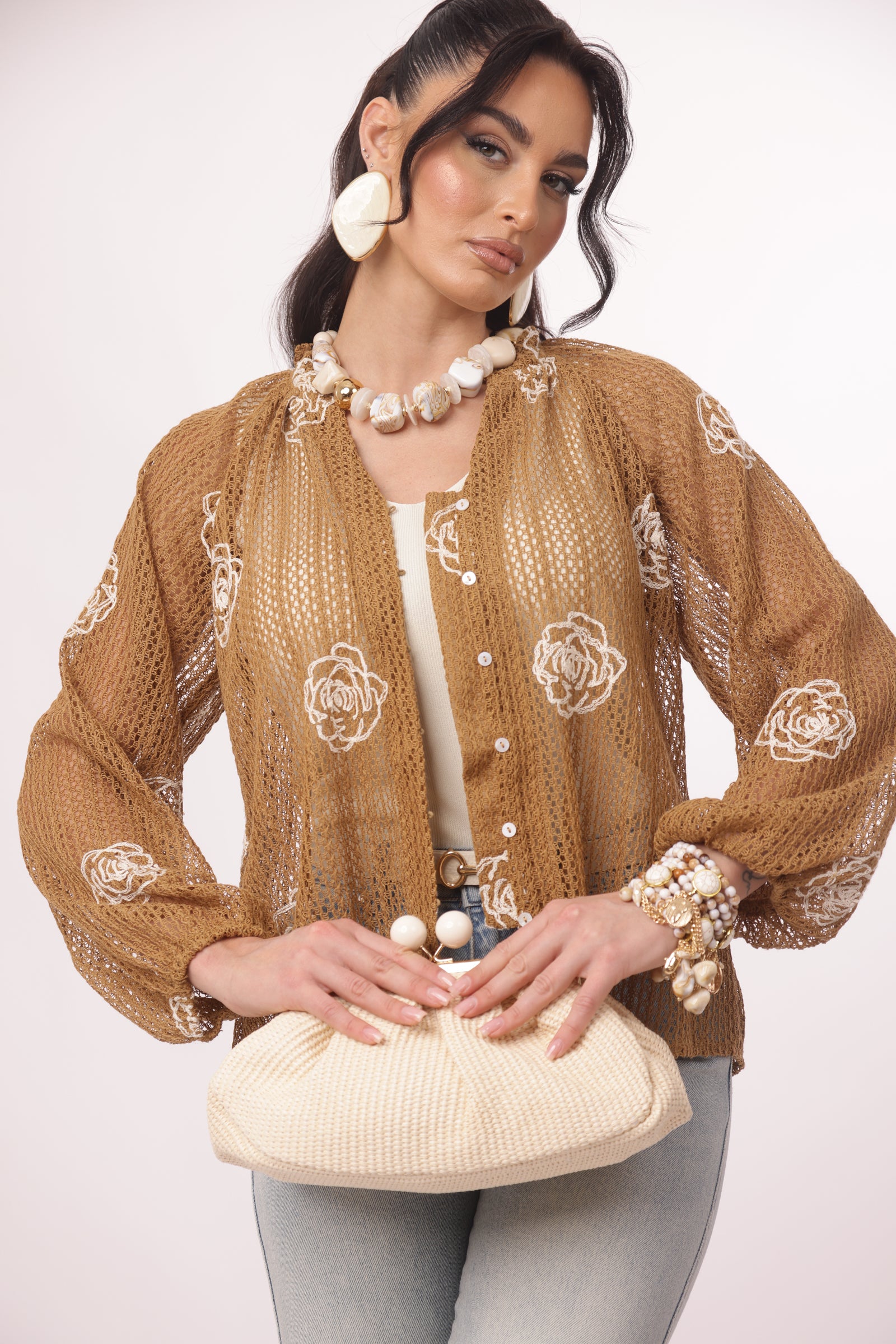 Cardigan Elité cammello|Colore:Cammello