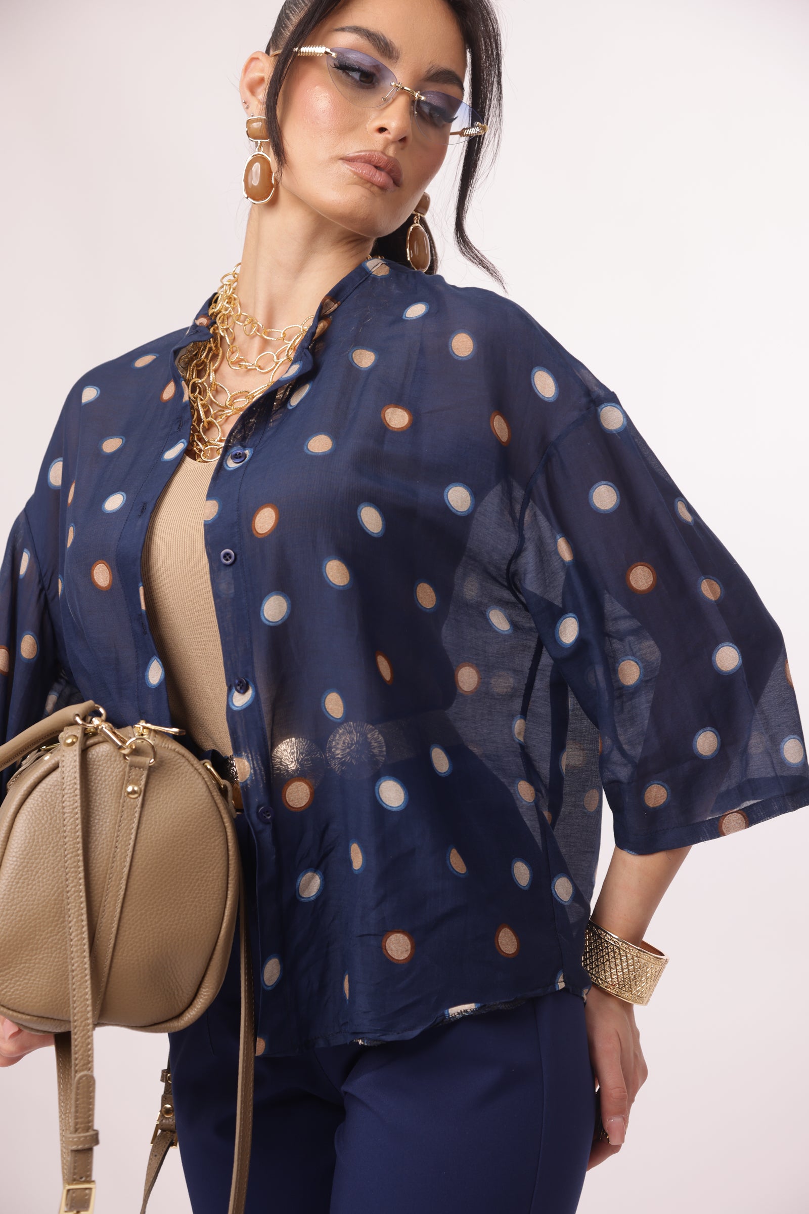 Camicia Eclissi blu|Colore:Blu