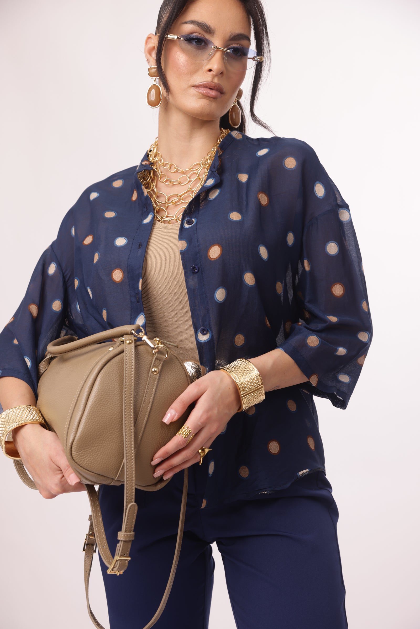 Camicia Eclissi blu|Colore:Blu