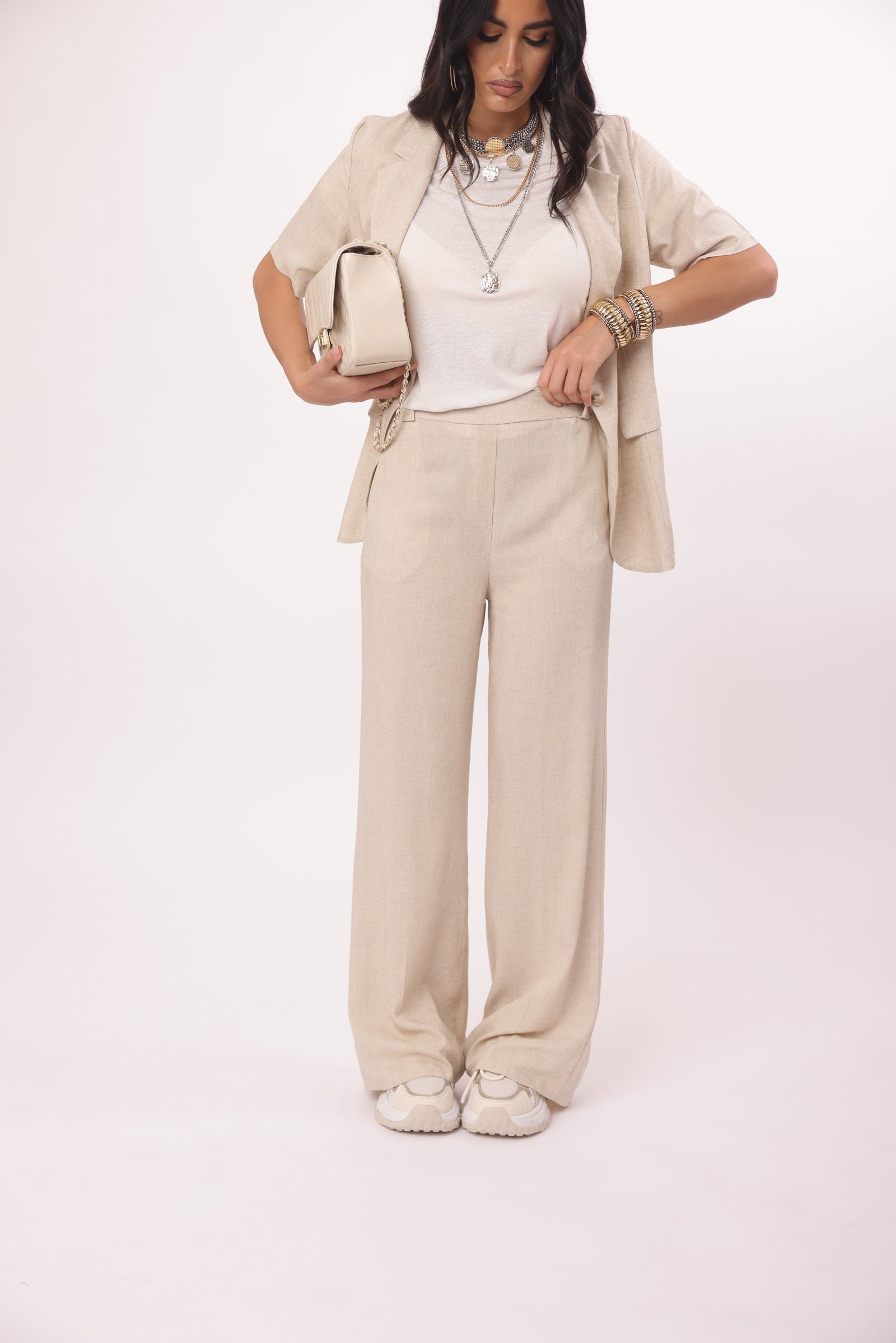Pantalone Elisabeth Beige|Colore:Beige