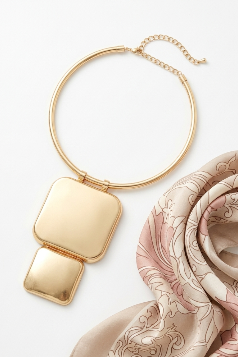 Collana Square oro|Colore:Oro