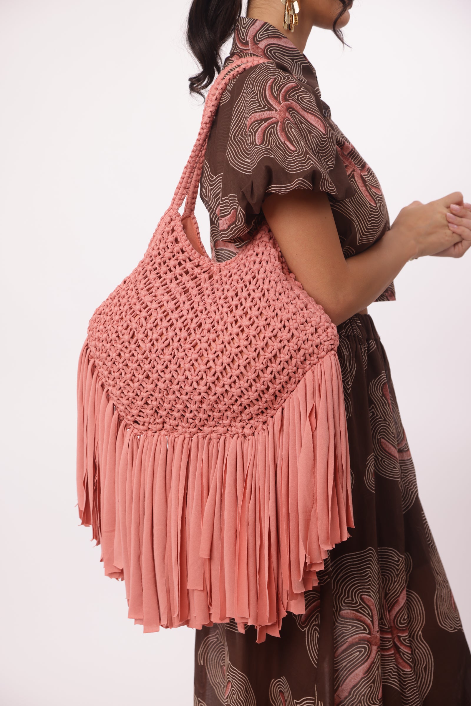 Borsa Crochet rosa|Colore:Rosa