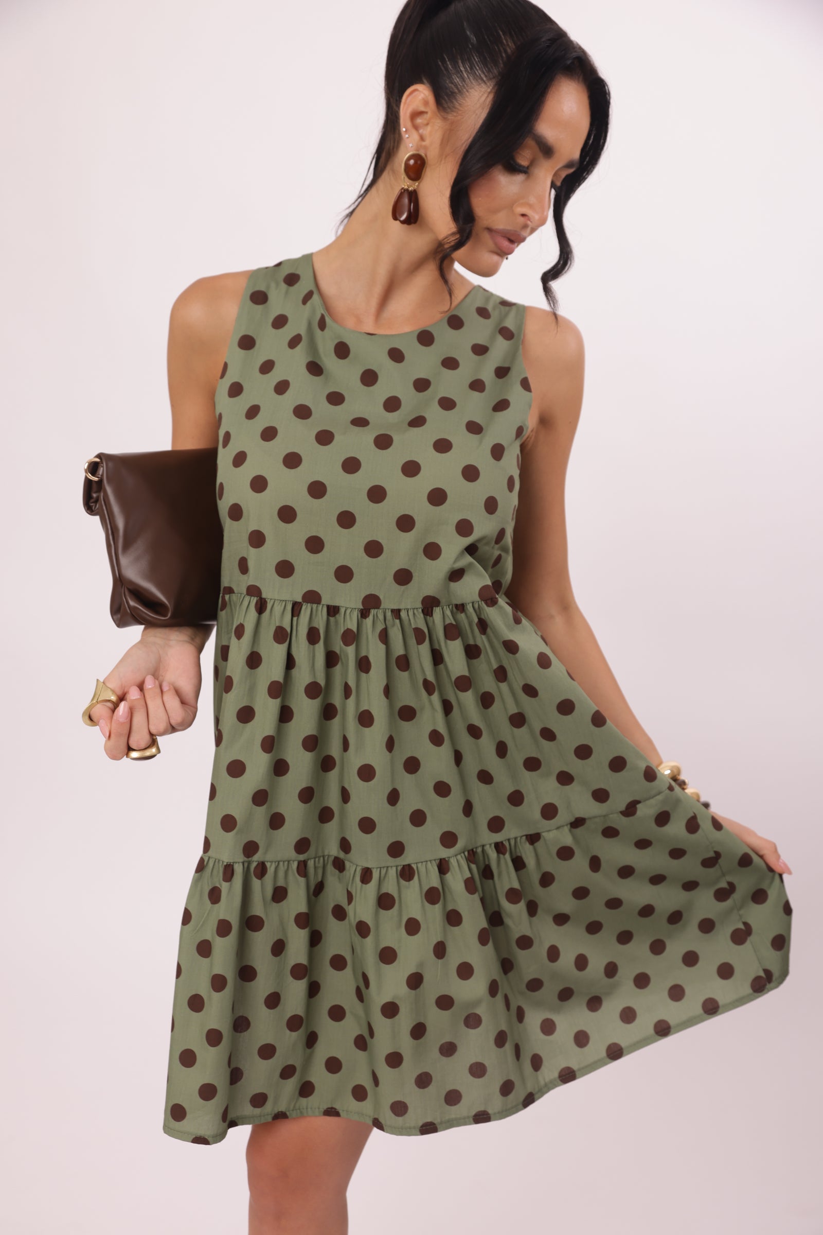 Abito Pois Betty verde|Colore:Verde