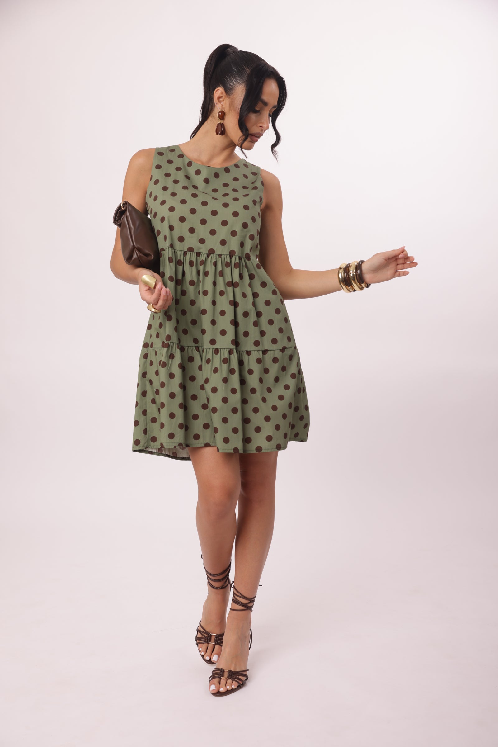 Abito Pois Betty verde|Colore:Verde