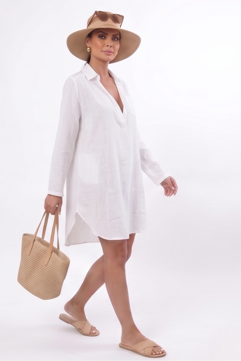 Copricostume Arya bianco|Colore:Bianco