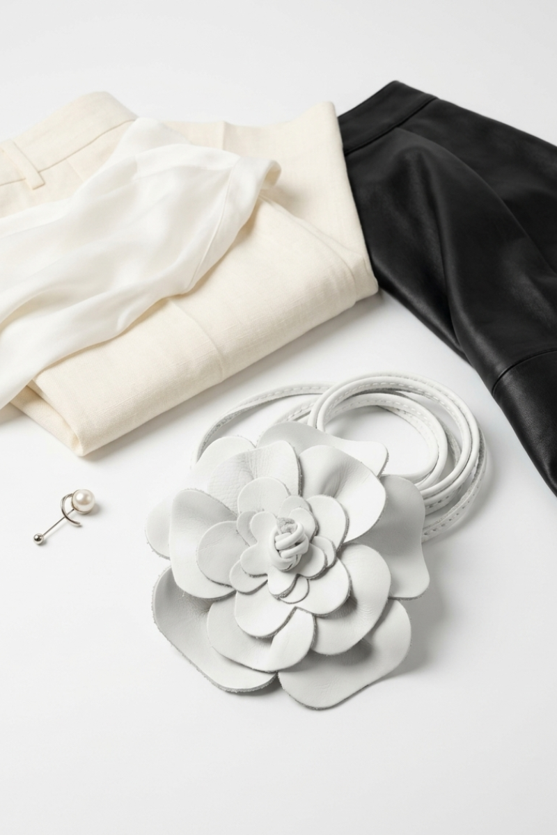 Cintura Fiore Bianco|Colore:Bianco