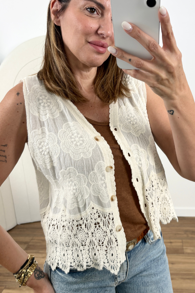 Gilet Ophelia burro|Colore:Burro